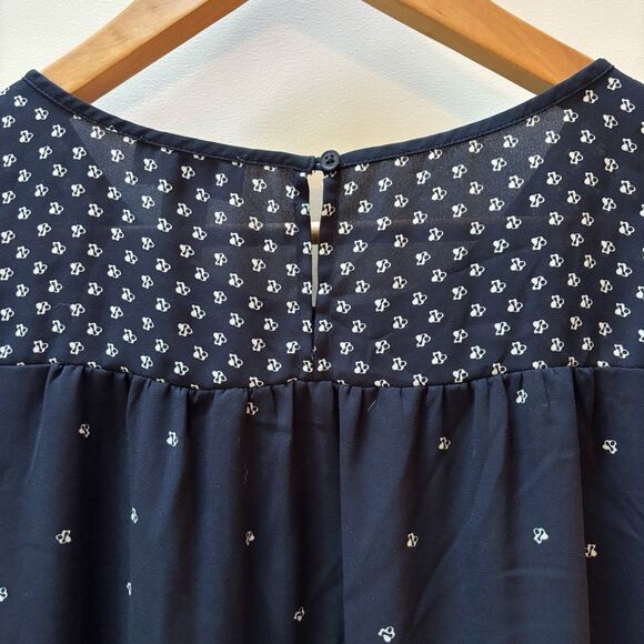 Loft Navy Sleeveless Blouse – Size M - Picture 4 of 6